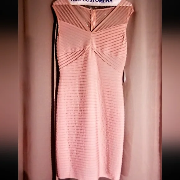 Calvin Klein | Dresses | Calvin Klein Bodycon Pink Blush Ribbed Bandage  Dress Size 6 | Poshmark